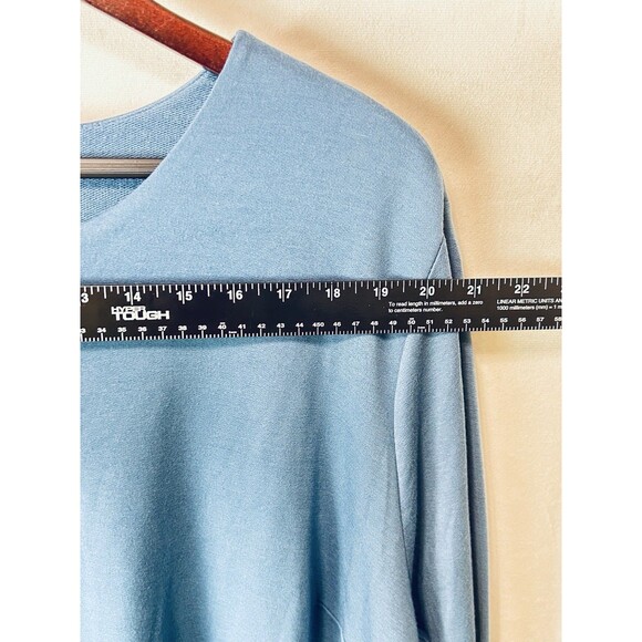 Pure Jill Womens 2X Blue Long Sleeve Soft Dress NWT - Picture 2 of 9